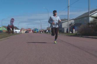Morgan Hansen, vainqueur de la Course du Calvaire à Miquelon