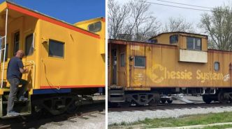 Ce couple transforme des wagons de trains en logements Airbnb