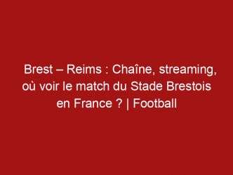 Brest – Reims : Chaîne, streaming, où voir le match du Stade Brestois en France ? | Football