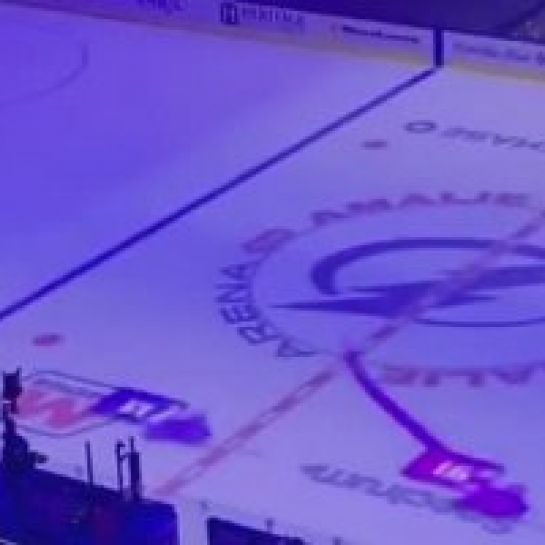 L'aréna de hockey de Tampa Bay joue en temps réel le match à ses spectateurs alors que l'équipe joue à l'extérieur